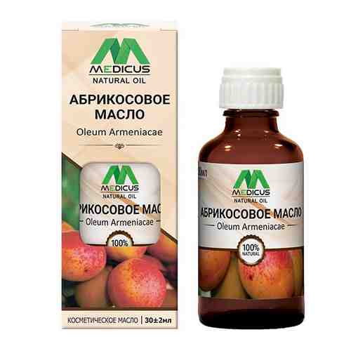 Medicus Natural oil Масло косметическое абрикосовое, масло косметическое, 30 мл, 1 шт.