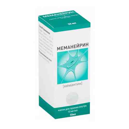 Меманейрин, 10 мг/мл, капли для приема внутрь, 50 мл, 1 шт.