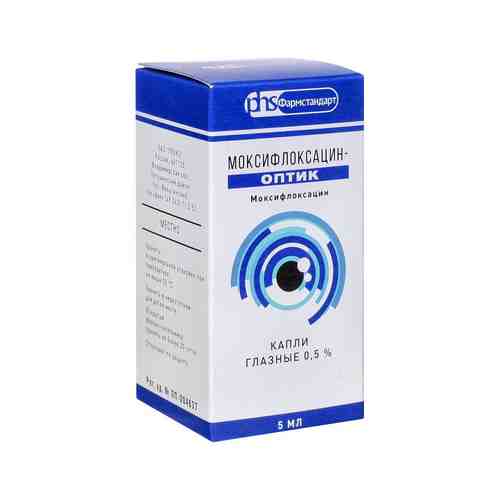 Моксифлоксацин-Оптик, 0.5%, капли глазные, 5 мл, 1 шт.