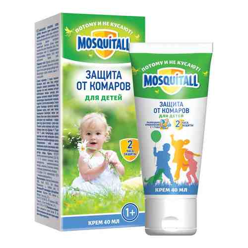 Mosquitall Нежная защита для детей крем, крем для детей, на кожу, 40 мл, 1 шт.
