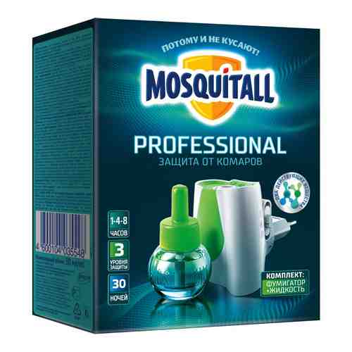 Mosquitall Профессиональная защита электрофумигатор+жидкость 30 ночей, комплект, 30 мл, 1 шт.