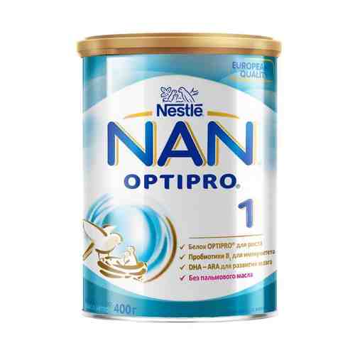 NAN 1 Optipro, для детей с рождения, смесь молочная сухая, с пробиотиками, 400 г, 1 шт.