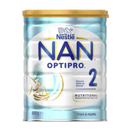 NAN 2 Optipro, для детей с 6 месяцев, смесь молочная сухая, с пробиотиками, 800 г, 1 шт.