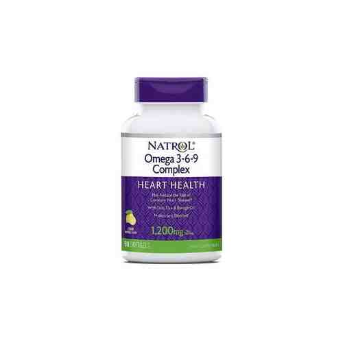 Natrol Омега-3-6-9 комплекс, 1200 мг, капсулы, лимон, 90 шт.