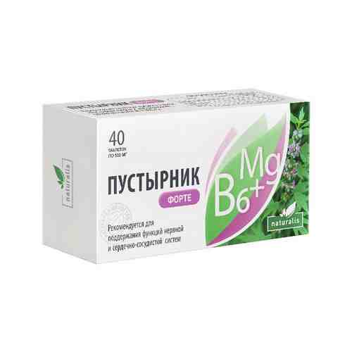 Naturalis Пустырник форте с витамином B6 и Mg, 500 мг, Таблетки, 40 шт.
