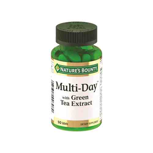 Natures Bounty Мультидэй зеленый чай витаминный комплекс, 1630, 1630мг±4%мг, таблетки, 50 шт.