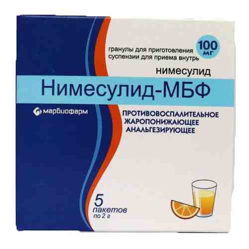 Нимесулид-МБФ, 100 мг, гранулы для приготовления суспензии для приема внутрь, 2 г, 5 шт.