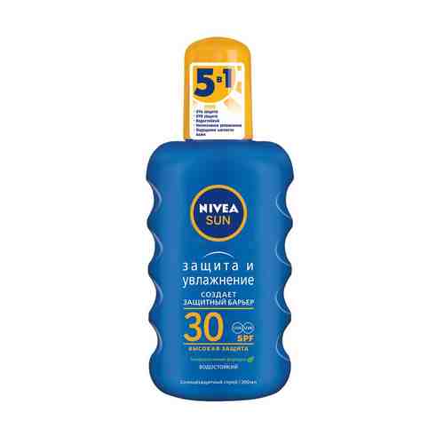 Nivea Sun Защита и увлажнение водостойкий спрей SPF30, спрей, 200 мл, 1 шт.
