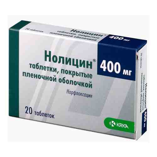 Нолицин, 400 мг, таблетки, покрытые пленочной оболочкой, 20 шт.