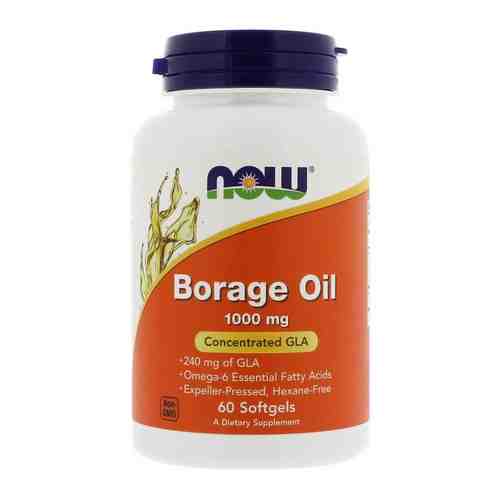NOW Borage Oil Масло бурачника, 1000 мг, капсулы, 60 шт.