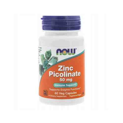 NOW Zinc Picolinate Пиколинат Цинка, 50 мг, капсулы, 60 шт.