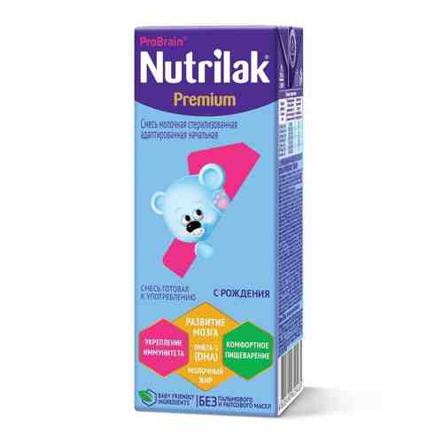 Nutrilak Premium 1 Смесь молочная адаптированная с рождения, от 0 до 6 мес., смесь молочная, жидкая, готовая к употреблению, 200 г, 1 шт.