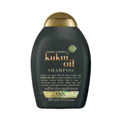 Ogx Шампунь для увлажнения и гладкости волос, шампунь, с маслом гавайского ореха (кукуи), 385 мл, 1 шт.