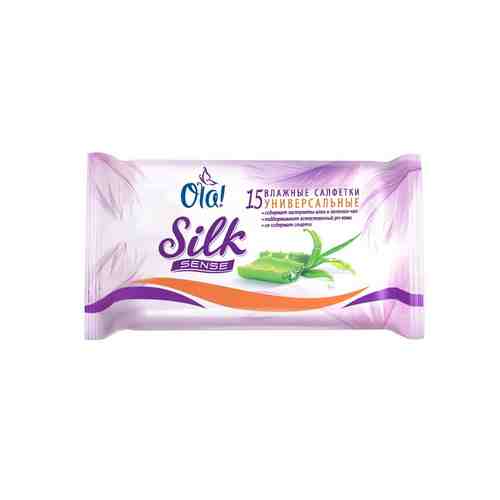 Ola! Silk Sense салфетки влажные универсальные, 15 шт.