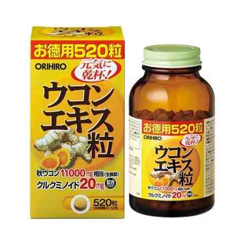 Orihiro Экстракт куркумы, таблетки, 250 мг, 520 шт.
