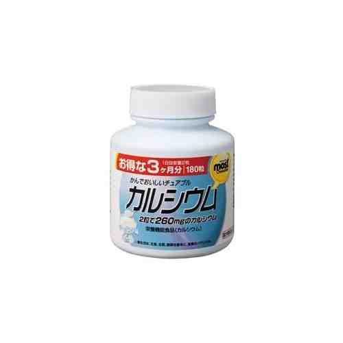 Orihiro Кальций с витамином D, таблетки жевательные, со вкусом йогурта, 180 шт.