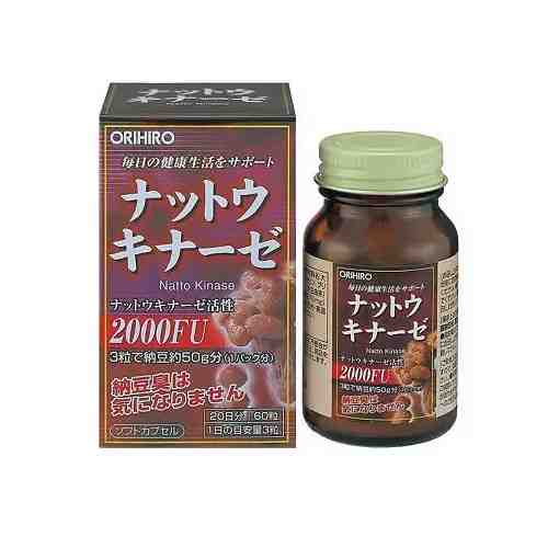 Orihiro Натто киназа, 340 мг, капсулы, 60 шт.