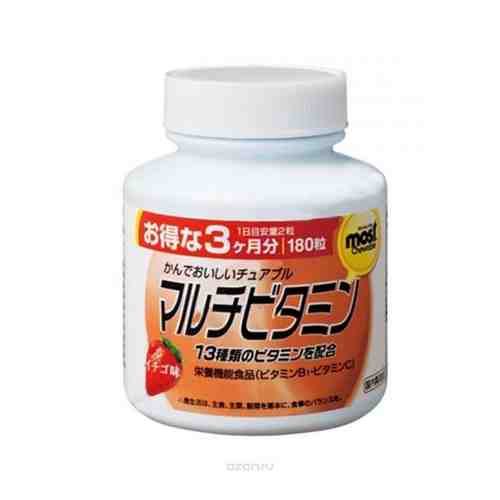 Orihiro витамины и минералы, таблетки жевательные, клубника, 180 шт.