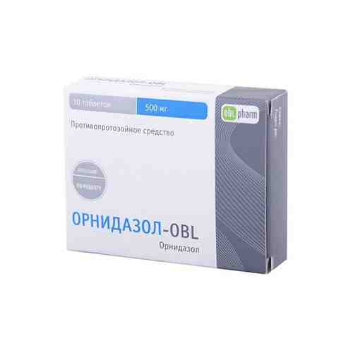 Орнидазол-OBL, 500 мг, таблетки, покрытые пленочной оболочкой, 10 шт.