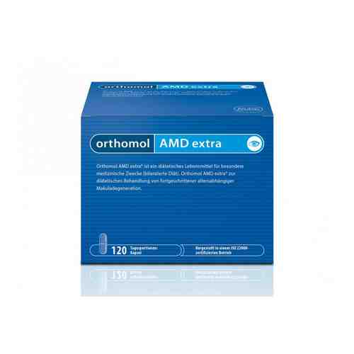 Orthomol AMD Extra Витамины для глаз, капсулы, на 120 дней, 120 шт.