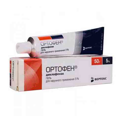 Ортофен, 5%, гель для наружного применения, 50 г, 1 шт.