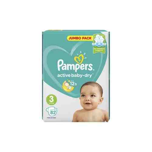 Pampers Active baby-dry Подгузники детские, р. 3, 6-10 кг, 82 шт.