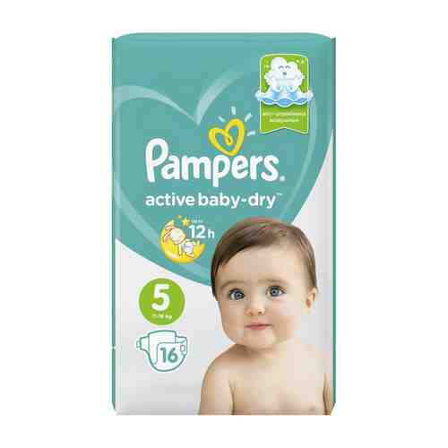 Pampers Active baby-dry Подгузники детские, р. 5, 11-16 кг, 16 шт.