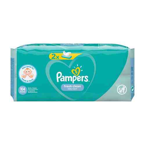 Pampers Fresh clean Салфетки влажные детские, 104 шт.