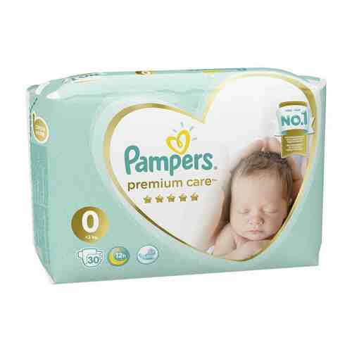 Pampers Premium Care Подгузники детские, р. 0, до 3 кг, 30 шт.