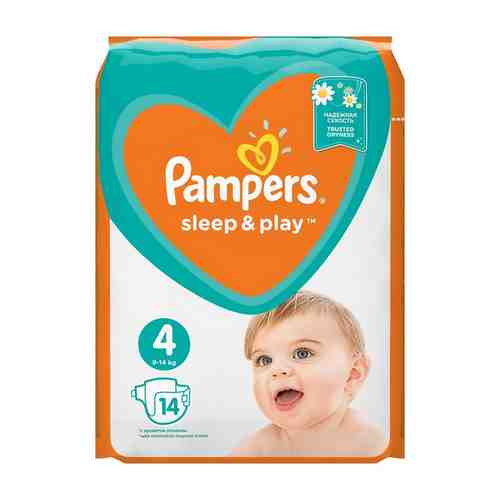 Pampers Sleep&Play Подгузники детские, р. 4, 9-14 кг, 14 шт.
