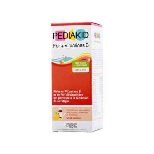 Pediakid железо + витамин B, сироп, со вкусом банана, 125 мл, 1 шт.