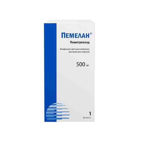 Пемелан, 500 мг, лиофилизат для приготовления раствора для инфузий, 1 шт.