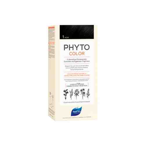 Phytosolba PhytoColor Краска для волос 1 черный, тон 1, краска для волос, 1 шт.