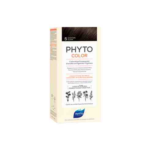 Phytosolba PhytoColor Краска для волос 5 светлый шатен, тон 5, краска для волос, 1 шт.