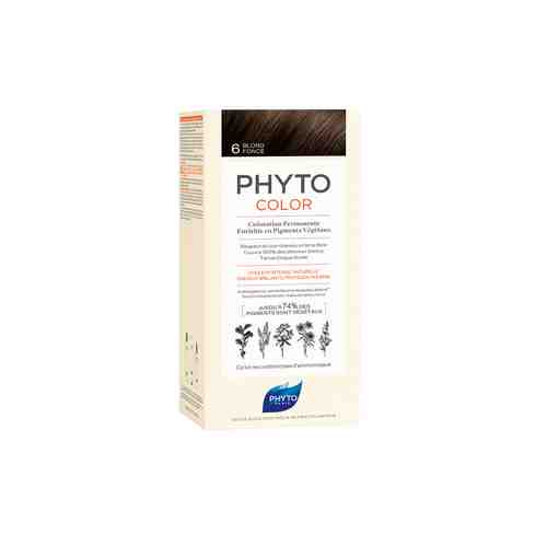 Phytosolba PhytoColor Краска для волос 6 темный блонд, тон 6, краска для волос, 1 шт.