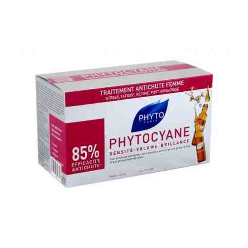 Phytosolba Phytocyane средство от выпадения волос, арт. Р1110, сыворотка для волос, для женщин, 7.5 мл, 12 шт.
