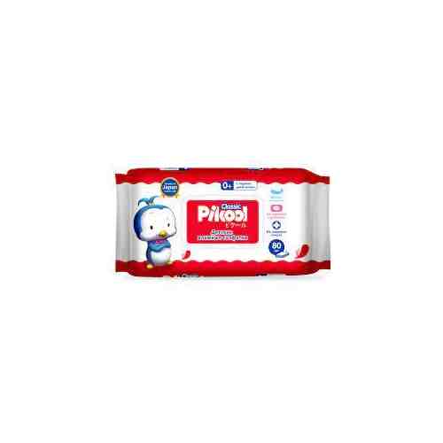 Pikool Classic Салфетки влажные детские, алоэ и витамин Е, 80 шт.