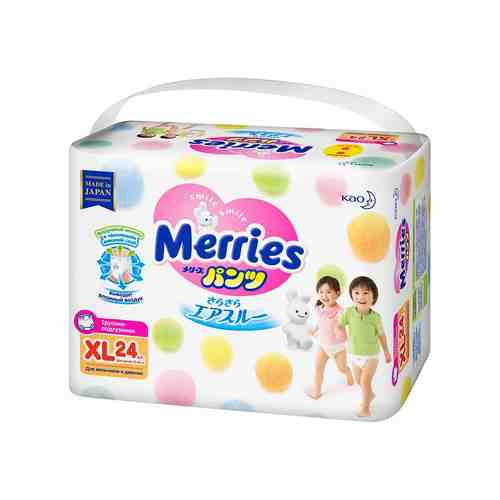 Подгузники-трусики детские Merries, 12-22 кг, XL, 24 шт.