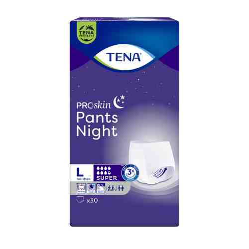 Подгузники-трусы для взрослых Tena Pants Night Super, Large L (3), 30 шт.