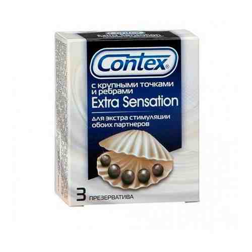 Презервативы Contex Extra Sensation, презерватив, с крупными точками и ребрами, 3 шт.