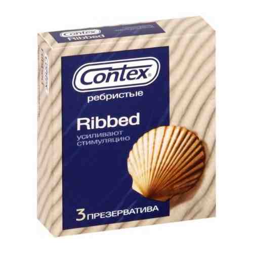 Презервативы Contex Ribbed, презерватив, с ребрами и пупырышками, 3 шт.