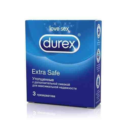Презервативы Durex Extra Safe, презерватив, гладкие, утолщенные, 3 шт.
