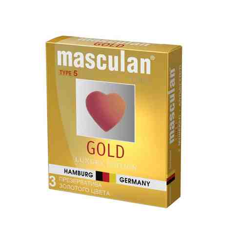 Презервативы Masculan Ultra 5, презерватив, золотого цвета, 3 шт.