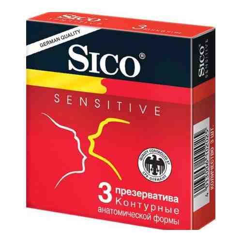 Презервативы Sico Sensitive, презерватив, анатомической формы, 3 шт.