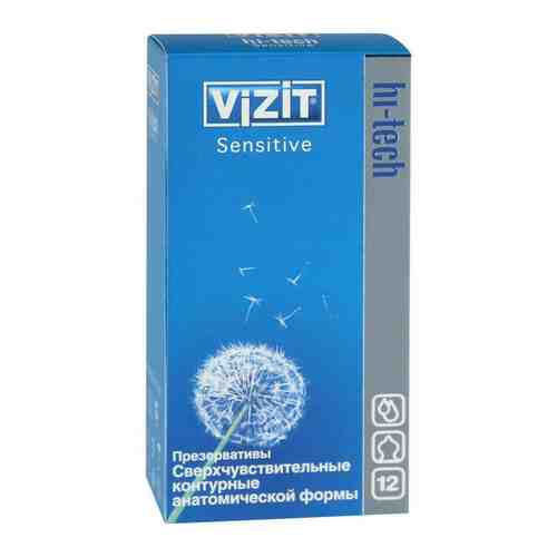 Презервативы Vizit Hi-Tech Sensitive, презерватив, сверхчувствительный, 12 шт.
