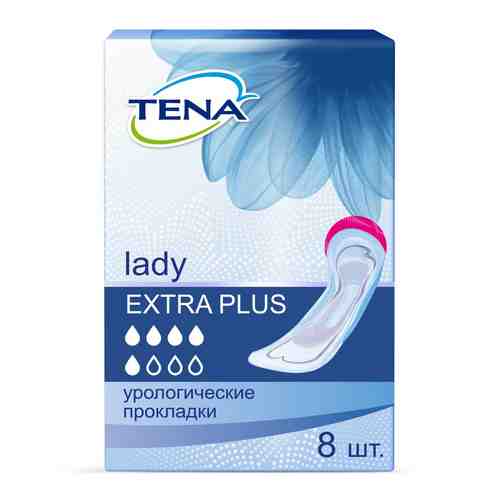Прокладки урологические Tena Lady Extra Plus, прокладки урологические, 5 капель, 8 шт.