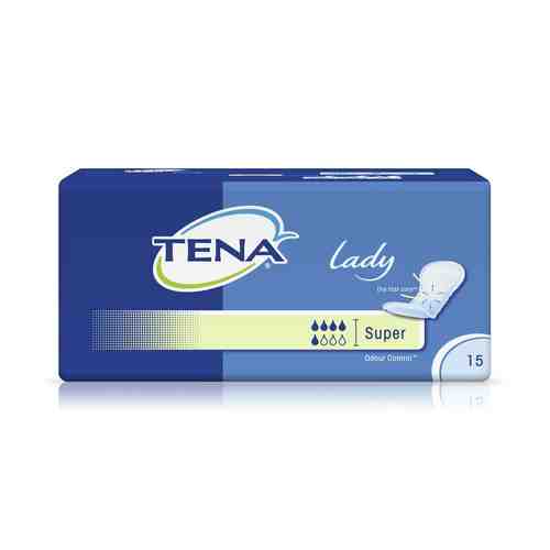 Прокладки урологические Tena Lady Super, прокладки урологические, 5 капель, 15 шт.