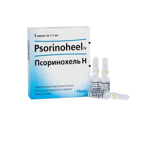 Псоринохель Н, раствор для внутримышечного введения гомеопатический, 1.1 мл, 5 шт.