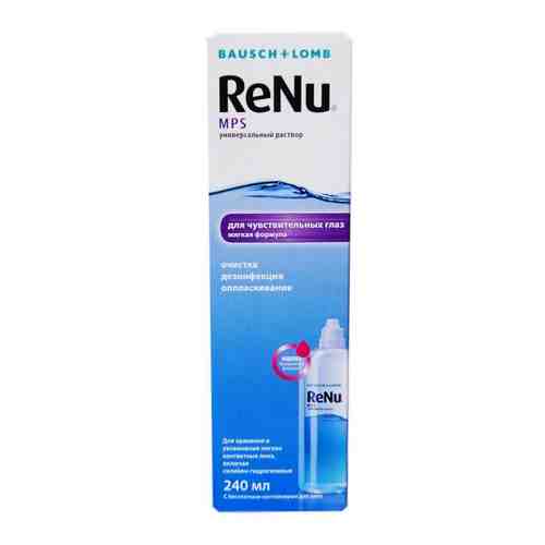 ReNu MPS для чувствительных глаз, раствор для обработки и хранения мягких контактных линз, 240 мл, 1 шт.