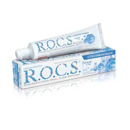 ROCS Зубная паста Отбеливающая Белый стих, без фтора, паста зубная, 74 г, 1 шт.